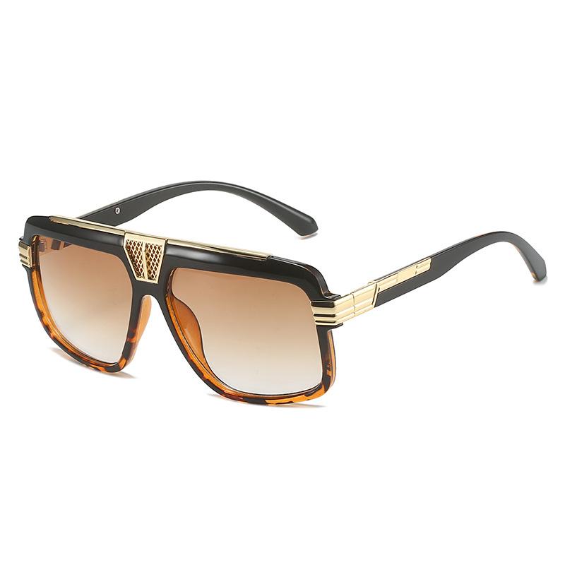 Квадратные солнцезащитные очки, квадратные очки для мужчин, персонализированные ретро-солнцезащитные очки в большой оправе для женщин