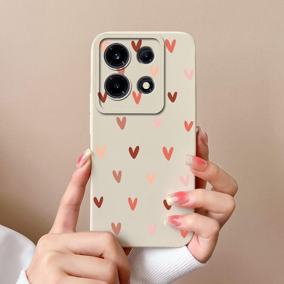 For Infinix Hot 30 Play GT 10 Pro Itel A05s A04 Tecno Camon 20 Premier 5G Phone Case Cover Fashion Love Heart Matte Soft Silicone Shockproof Bumpers
