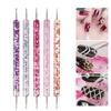 5 Pcs Nail Art Dotting Pen Crystal Beads Handle Dual-ended Drawing Painting Rhinestones Manicure Tools