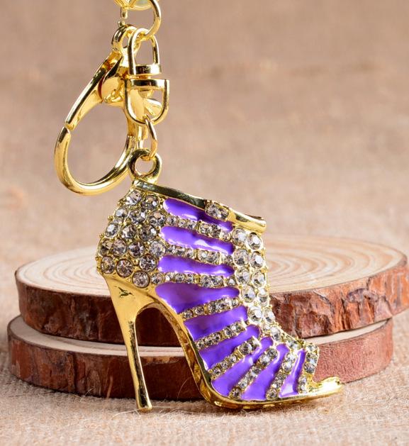 Korean Rhinestone High Heels Keychain: Multiple Colors, Stylish Design AVE