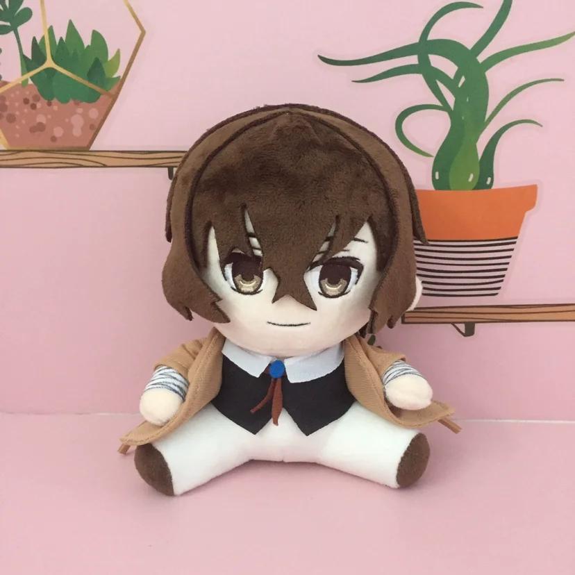 20 см Плюшевая кукла Дазай Осаму из аниме и манги «Bungo Stray Dogs» Косплей Персонаж Милая Мягкая Набивная Подушка Подарок на Хэллоуин Рождество