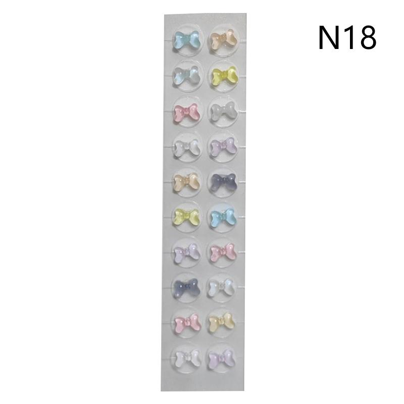 20 Patches Heart Butterfly Bow Rhinestone Ear Point Stickers Ear Pressure Stick Acupuncture Magnetic Beads Auricular Ear Sticker