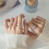 Продукты Акрил Популярные аксессуары Женский комплект жемчужных колец Партийные сувениры Кольцо из смолы в корейском стиле