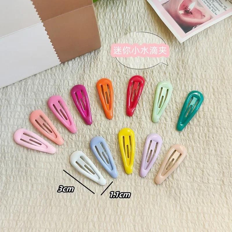10pcs Mini Baby BB Clip Shiny Surface Kawaii Cute Candy Color Children Side Hair Pin Fashion Bangs Clip Kids Headwear
