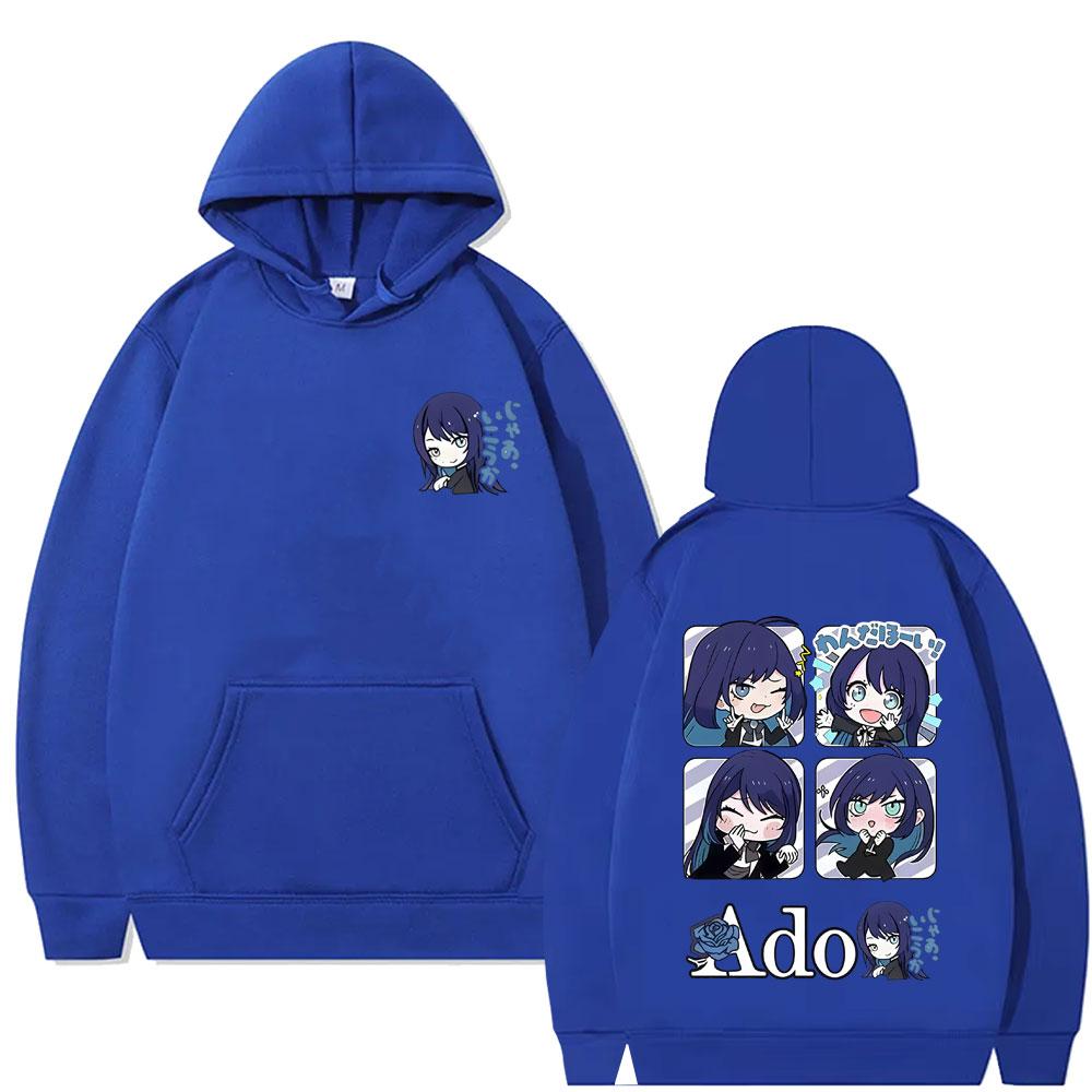 Cute Kawaii Ado Cartoon Style Hoodie Fans Gift Men's Women's Casual Oversized Sweatshirt Unisex Japanese Style Hoodies