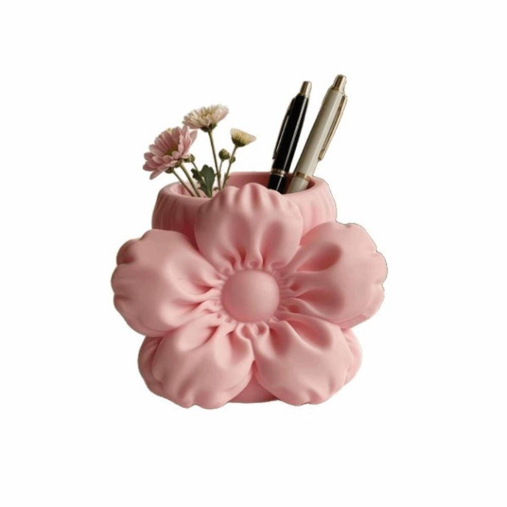 Makeup Brush Bin 3D Printed Pen Stand Simulation Floral Model Home Table Settings