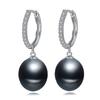 Трендовые серьги из серебра 925 пробы с натуральным пресноводным жемчугом для женщин 2023 Белый Розовый Фиолетовый Черный