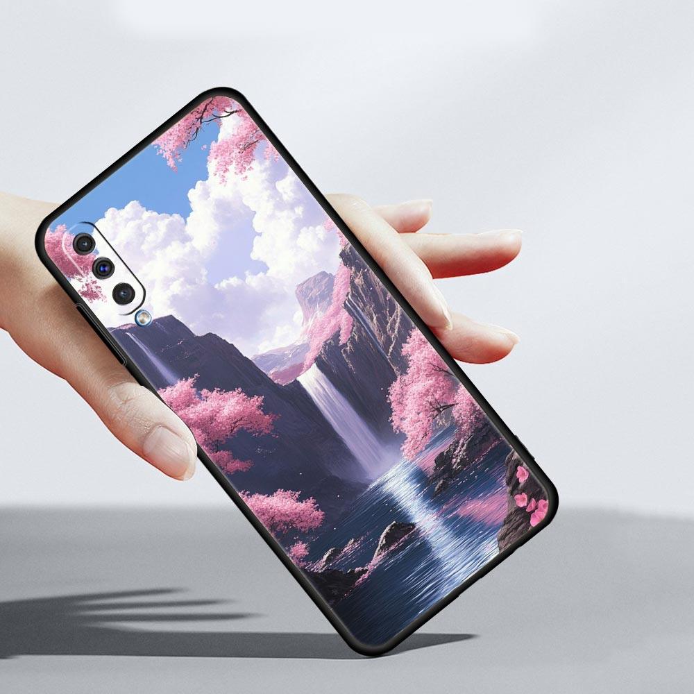 Розовый горный закат Чехол для телефона для Samsung Galaxy A56 A36 A26 A16 A34 A24 A42 A22 A20 A12 A40 A30 A10 5G Мягкий ТПУ Чехол-оболочка
