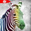 Cross Stitch Full Round Diamond Painting Animal 5D DIY Drill Zebra Diamond Embroidery