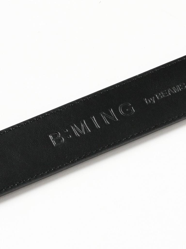 В:MING LIFE STORE by BEAMS Кожаный ремень для платья, мужской, черный, размер M, весна/лето 2025