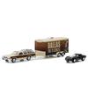 GREENLIGHT HOLLYWOOD SERIES 6 1978 CHEVROLET CORVETTE 1979 FORD LTD COUNTRY SQUIRE ENCLOSED CAR Greenlight Scale Hitch Tow Hollywood Series 6 1978
