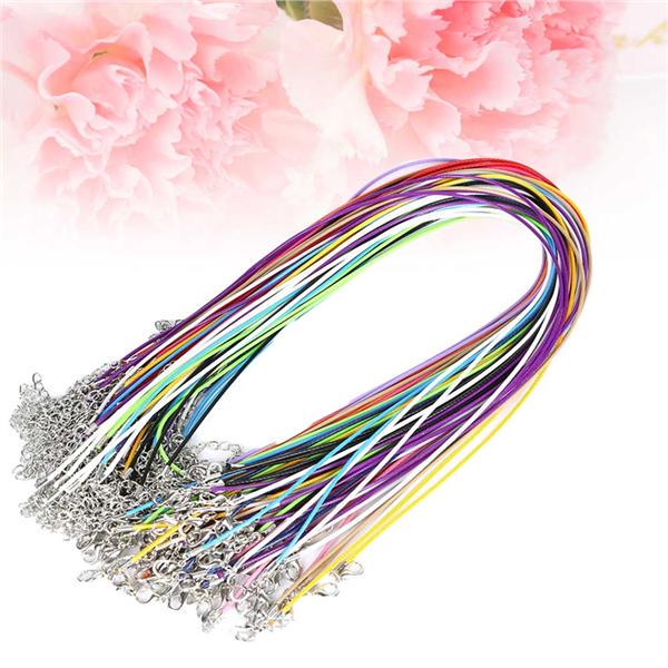 Очки 10 шт. Ожерелье Браслет Изготовление Шнур Цепь Строка Изысканные Аксессуары Вощеный карабин Имитация Кожи Уникальный