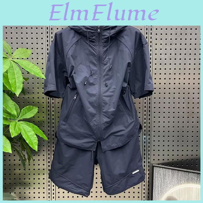 Quick Drying Hooded Thin Summer Casual Suit Trendy Mens Couple Short Sleeved Shorts Youth Korean Version Loose Twopiece Set