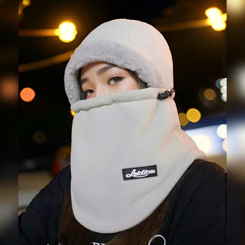 Unisex Winter Warm Fleece Lined Windproof Balaclava Hat With Neck Cover Cycling Outdoor Use