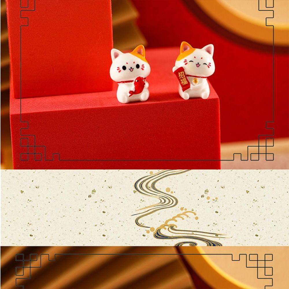 Potted Micro Landscape Resin Miniature Decoration New Lucky Cat  Gardening Ornaments