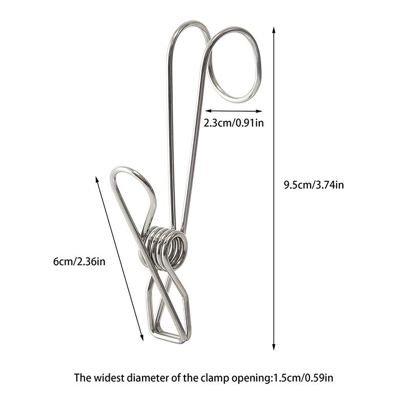 4 шт. Нержавеющая сталь длинный хвост клип с крючками металлические вешалки клипсы прищепки для подвешивания на открытом воздухе кухня офис