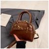 Chic Urban Simple Design Pu Leather Small Square Tote Bag For Everyday Use