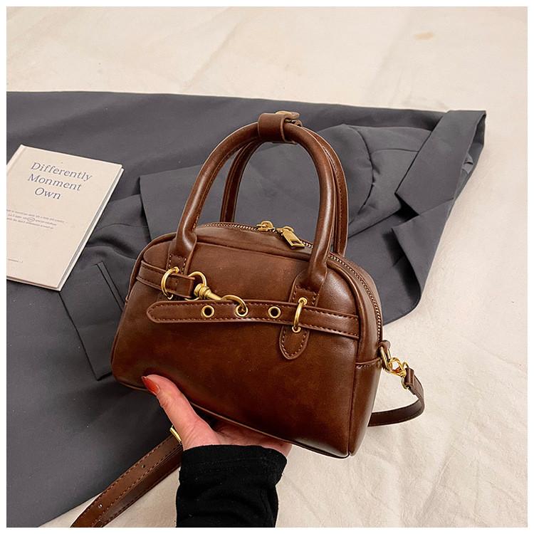 Chic Urban Simple Design Pu Leather Small Square Tote Bag For Everyday Use