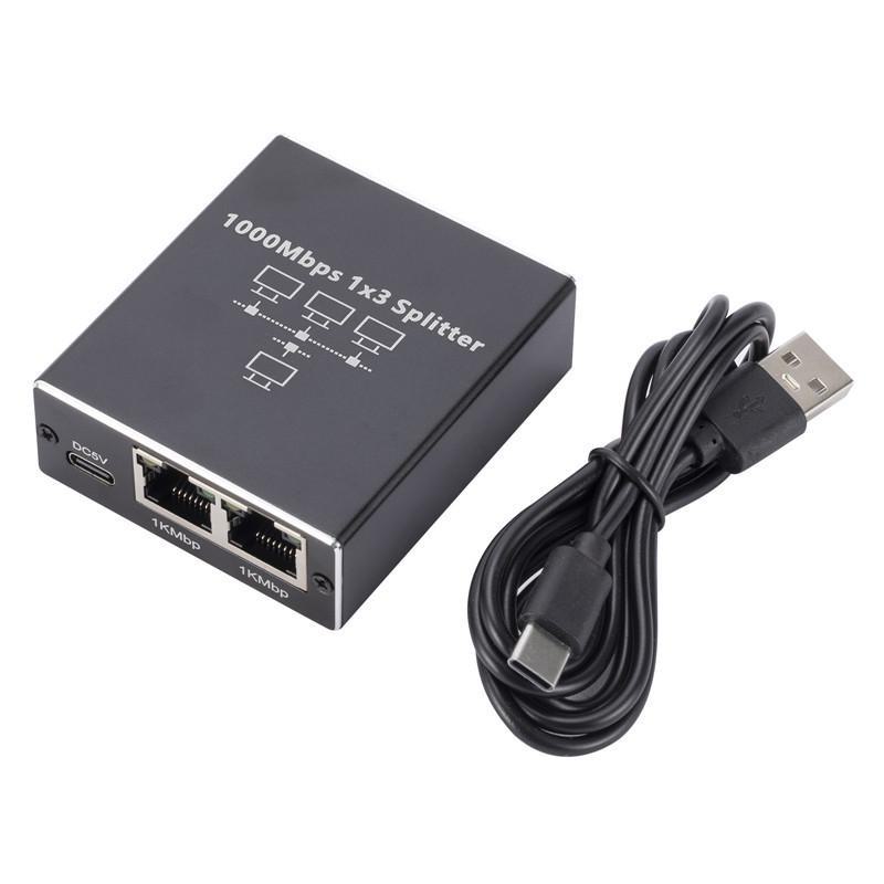 Разветвитель сетевого кабеля RJ45 Gigabit: Адаптер 1-в-3 для широкополосной маршрутизации