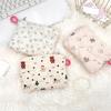 Ins Style Flower Coin Purse Cartoon Rabbit Clutch Bag Lipstick Earphone Sundries Storage Bag Wallet Pouch Mini Makeup Bag
