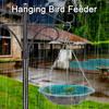 Подвесная металлическая кормушка для птиц, погодоустойчивая, для сада, патио, двора, подвесная поилка для птиц, миска для воды, кормушка со съемной цепью