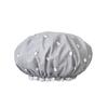 Fashionable Waterproof Double-Layer Cartoon Shower Cap for Women