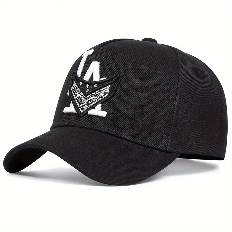 Unisex Mask Letter Embroidery Baseball Caps Outdoor Adjustable Spring and Autumn Casual Sunscreen Hat