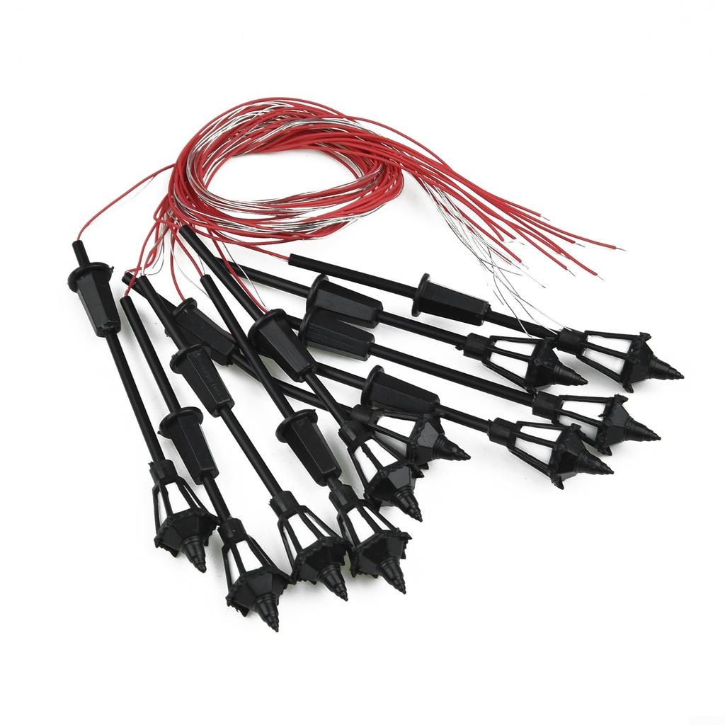 Mini Model Street Lights Decoration 10pcs Diorama 3V Supplies 1:75 Scale