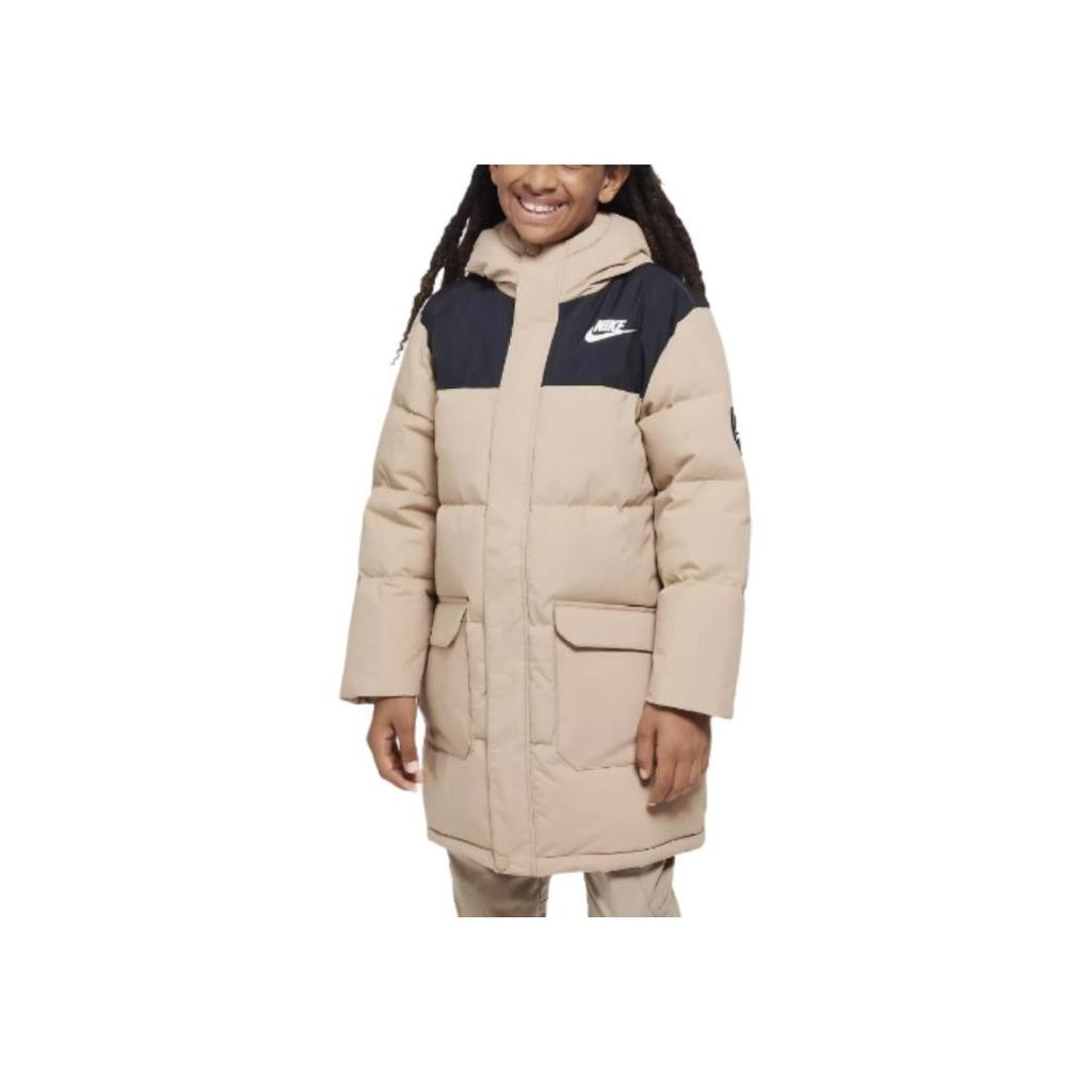 Nike Пуховик Повседневный Водонепроницаемый Теплый Детские Куртки Желтый HQ7155-200