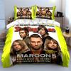 Maroon 5 Rolling Stone Design Bedding Duvet Cover Set Duvet Cover Pillowcases (1*Duvet Cover 2*Pillowcases, Without Duvet Insert)