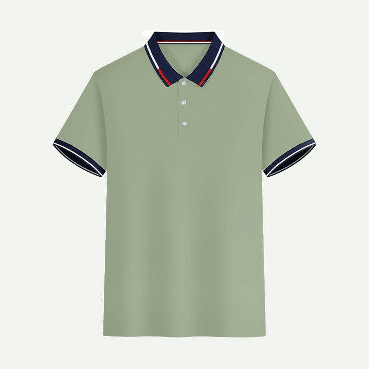 Новая модная мужская летняя футболка с воротником Paul, мужская, плотная, свободного покроя, однотонная, с коротким рукавом