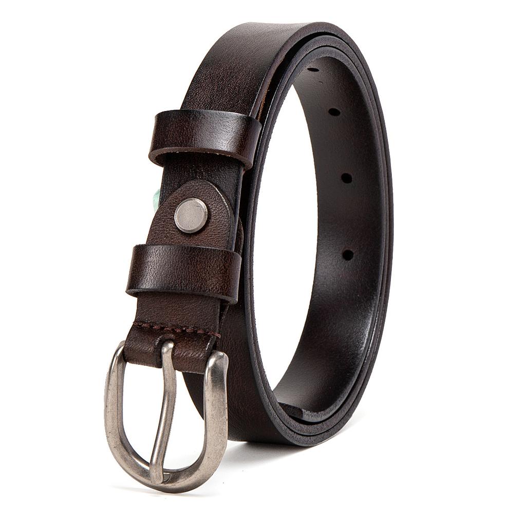 Женский ремень из тонкого первого слоя коровьей кожи, повседневный, отполированный вручную, с пряжкой, кожаный ремень в стиле ретро