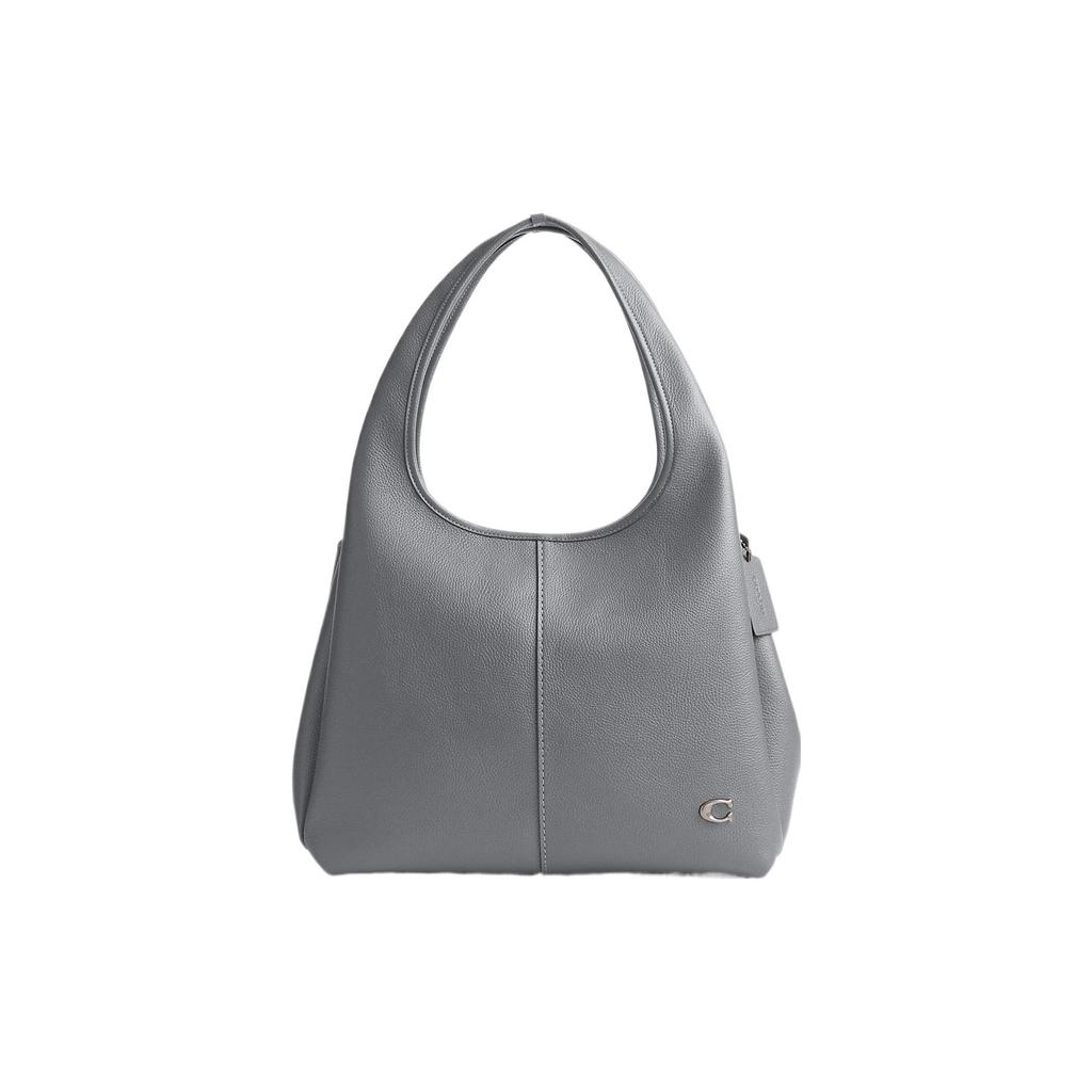 Coach Lana 34 Solid Color Silver Logo Pattern Zipper Compartment Quilted Hardware Polished Pebble Leather Tote Bag Large Women Tote Bag CM544-LHN19
