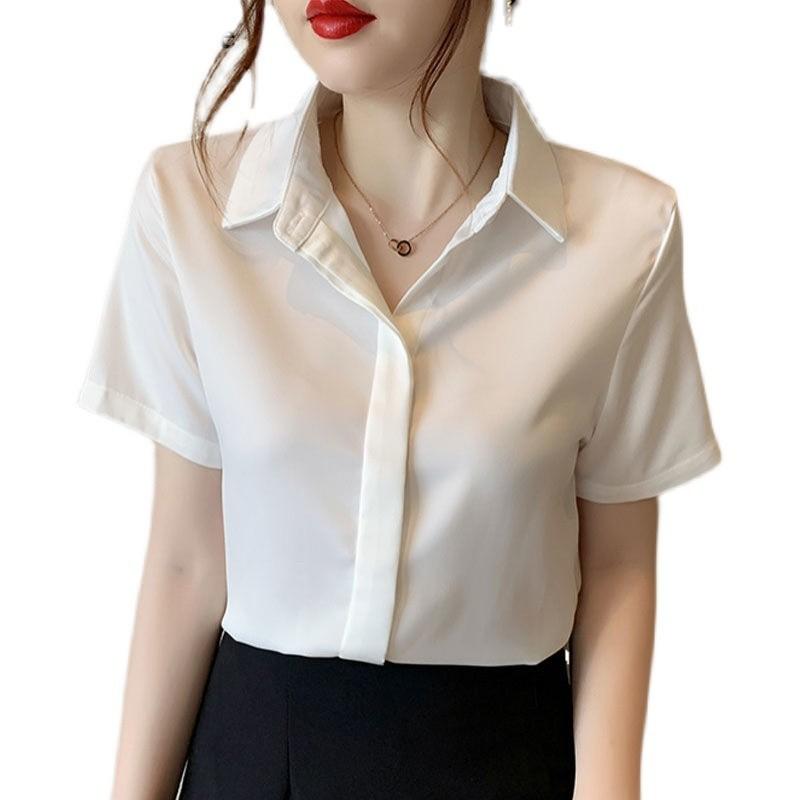 Женская летняя новая рубашка с короткими рукавами