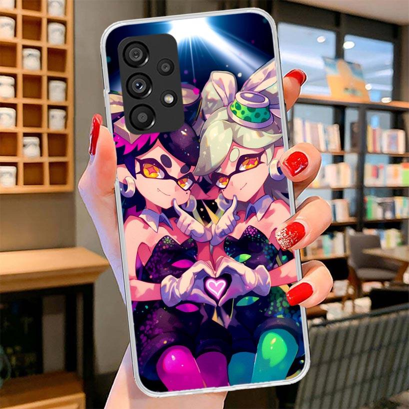 Game S-Splatoons Phone Case For Samsung Galaxy A12 A22 A32 A52 A72 A02S Phone Case Note 20 Ultra 10 S10 Plus A51 A71 A50S A20S A