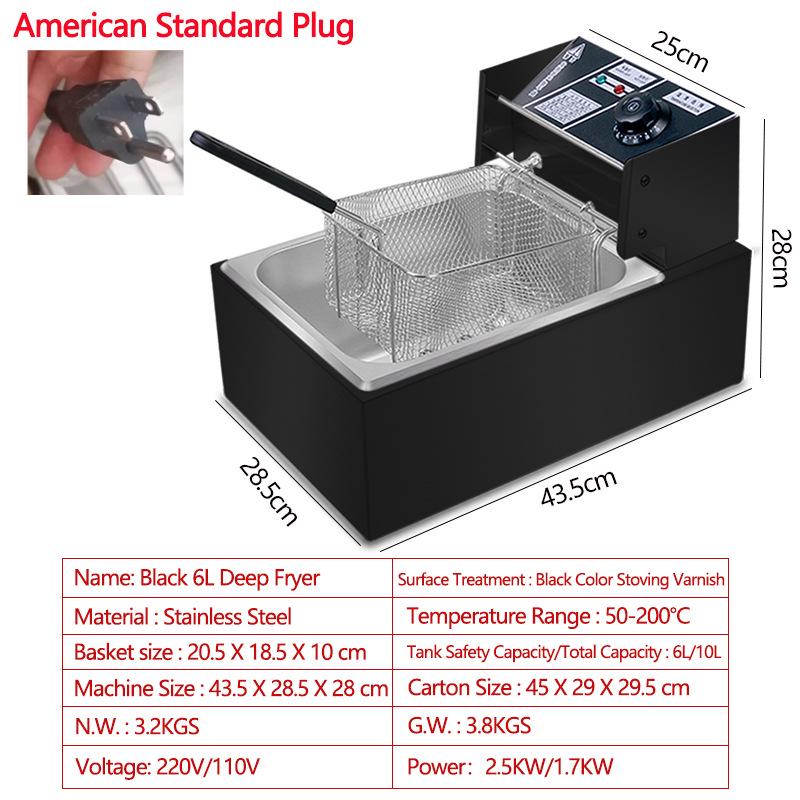 Large Capacity 110V/220V Electric Fryer - US, European, UK Standards - Free Shipping
