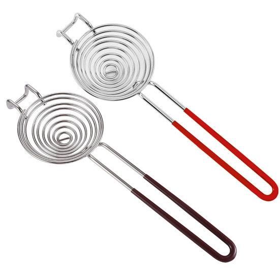 Сепаратор для яиц с длинной ручкой из нержавеющей стали для выпечки, фильтр для просеивания яичного белка и желтка, кухонный инструмент для разделения яиц