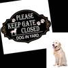 Pet Safety Sign Rusts Free Weatherproof Dog Safety Sign Easy to Install 12.99x9.05inch Wood Please Keep Gate Closed Sign