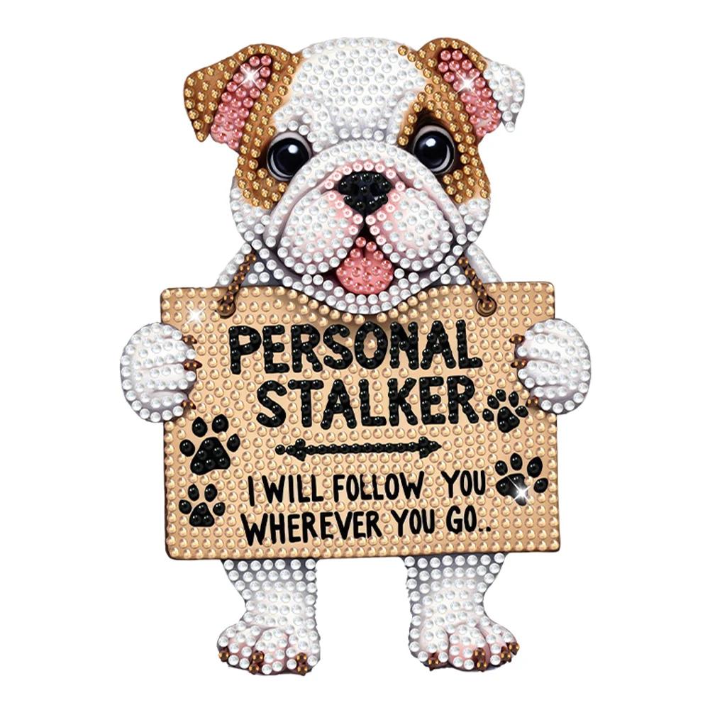 Акриловая качающаяся голова Рождественский пес 5D DIY Алмазная живопись Настольные украшения Алмазная вышивка Настольные декоры для украшения дома и офиса