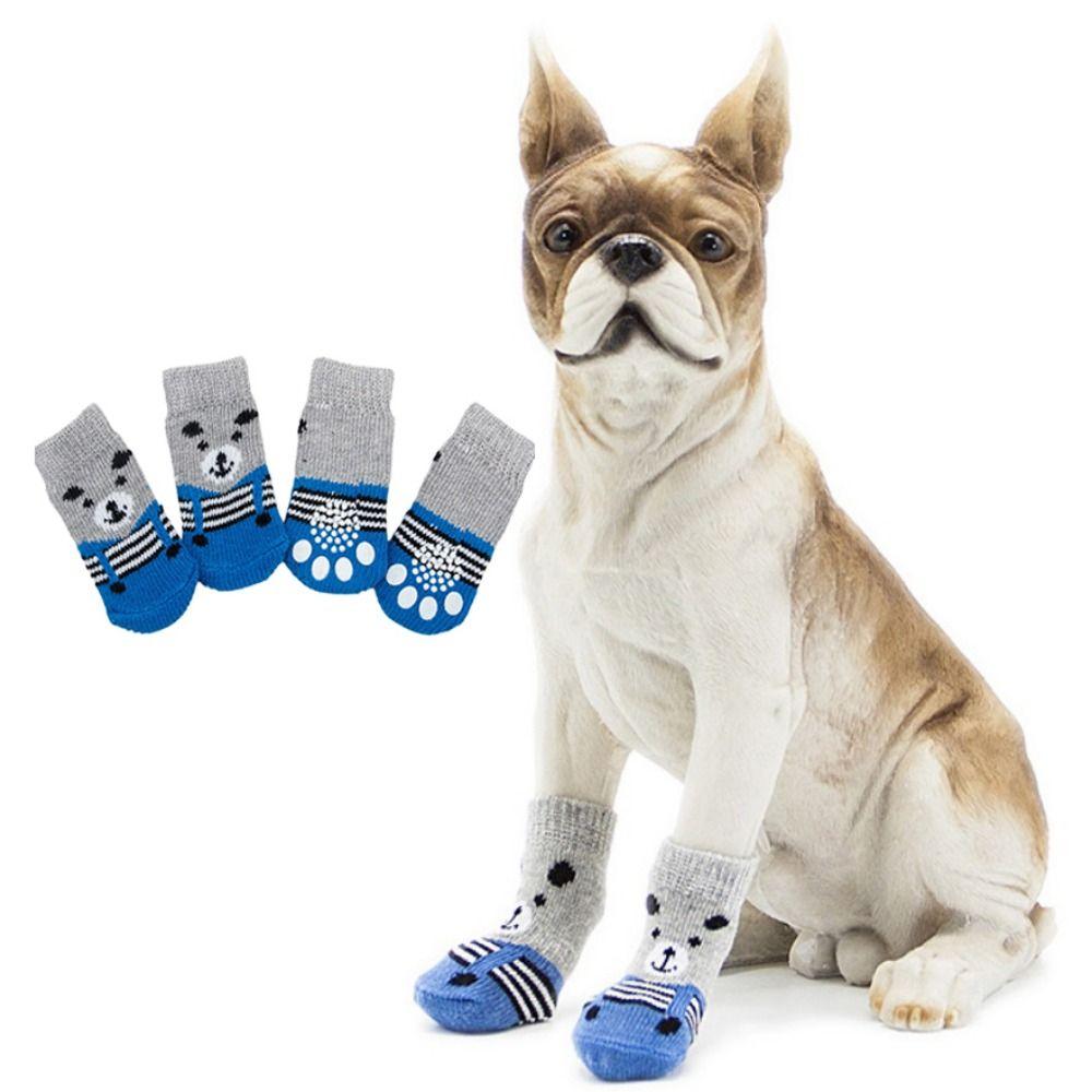 Anti slip Soft Breathable Freeze-proofing Puppy Socks Cat Socks Pet Foot Cover Dog Paw Protectors