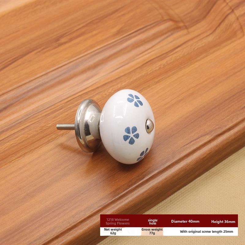 Керамическая ручка с одним отверстием в европейском стиле для шкафов и ящиков