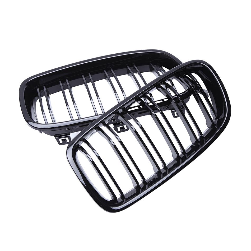 1 пара автомобильных передних решеток для почек для F30 F31 Touring 3 серии 2012-2018, глянцевый черный комплект корпуса