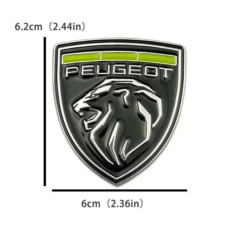6.2x6cm Metal Car Fender Side Emblem Rear Trunk Badge Sticker for Peugeot 206 207 208 301 508 308 407 5008 2008 4008 106 107 108