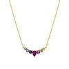 Collier Luxenter En Argent 925 Et Zircon Multicolore Finition or 18k - Narxo