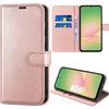 Protective Case - BOOLING - for Samsung Galaxy A56 5G - Shockproof - Pink PU Leather - Stand Function