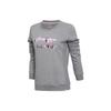 Li Ning Training Series Logo Letter Print Round Neck Long Sleeve Sweatshirt Women Sweatshirt Floral-Gray AWDM066-1