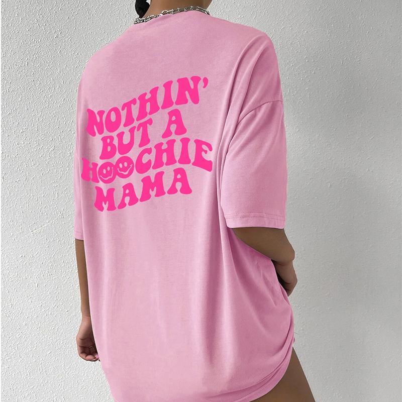 Nothin But a Hoochie Mama Oversized футболка для взрослых с юмором, забавная свободная футболка Mama, женская мода, повседневный эстетический топ