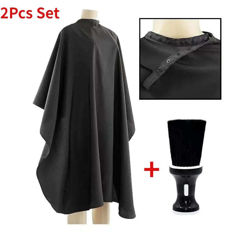 Новый парикмахерский плащ для стрижки волос профессиональный парикмахерский тканевый халат парикмахера черный водонепроницаемый парикмахерский фартук накидки для стрижки