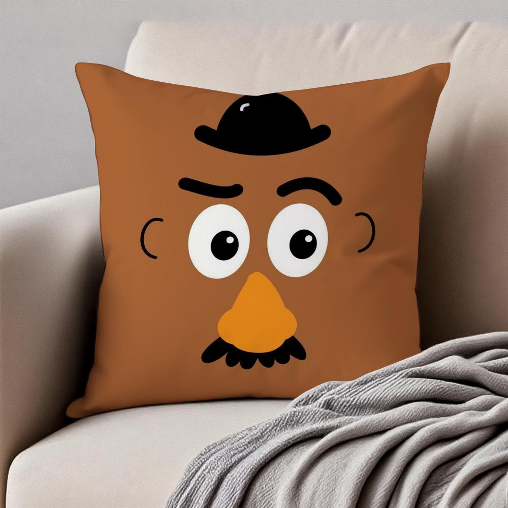 Cute Japanese Anime AAnpanman Cushion Cover Pillowcase Antidustmite Invisible Zipper Short Plush Sofa Cushion