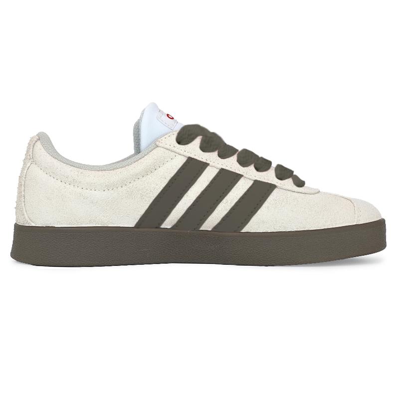 adidas VL COURT 2.0 Износостойкие Низкие Кеды для Скейтбординга Унисекс Бежево-Коричневые HQ1802(Команда562-)